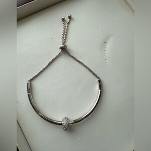 RL Elegant Sterling Silver Bracelet with CZ Accents “Memories”